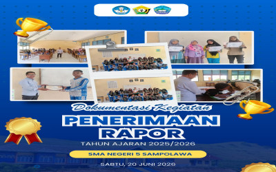 Penerimaan Rapor Semester Genap Tahun Ajaran 2025/2026 SMA Negeri 5 Sampolawa Berlangsung Tertib dan Lancar