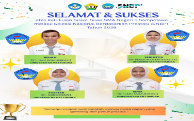 Prestasi Membanggakan, Siswa SMA Negeri 5 Sampolawa Lulus SNBP 2026